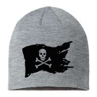 Skull Pirate Flag Jolly Roger Crossbones Sustainable Beanie