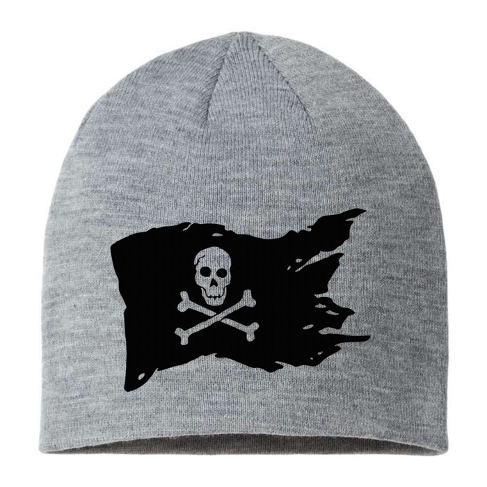Skull Pirate Flag Jolly Roger Crossbones Sustainable Beanie