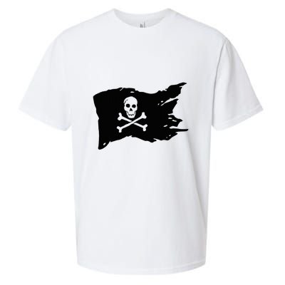 Skull Pirate Flag Jolly Roger Crossbones Sueded Cloud Jersey T-Shirt