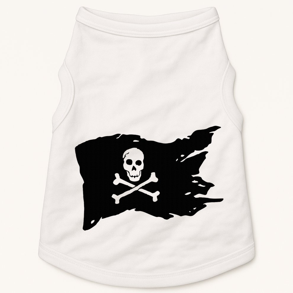 Skull Pirate Flag Jolly Roger Crossbones Doggie Tank