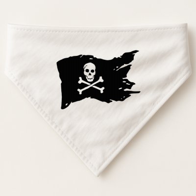 Skull Pirate Flag Jolly Roger Crossbones USA-Made Doggie Bandana