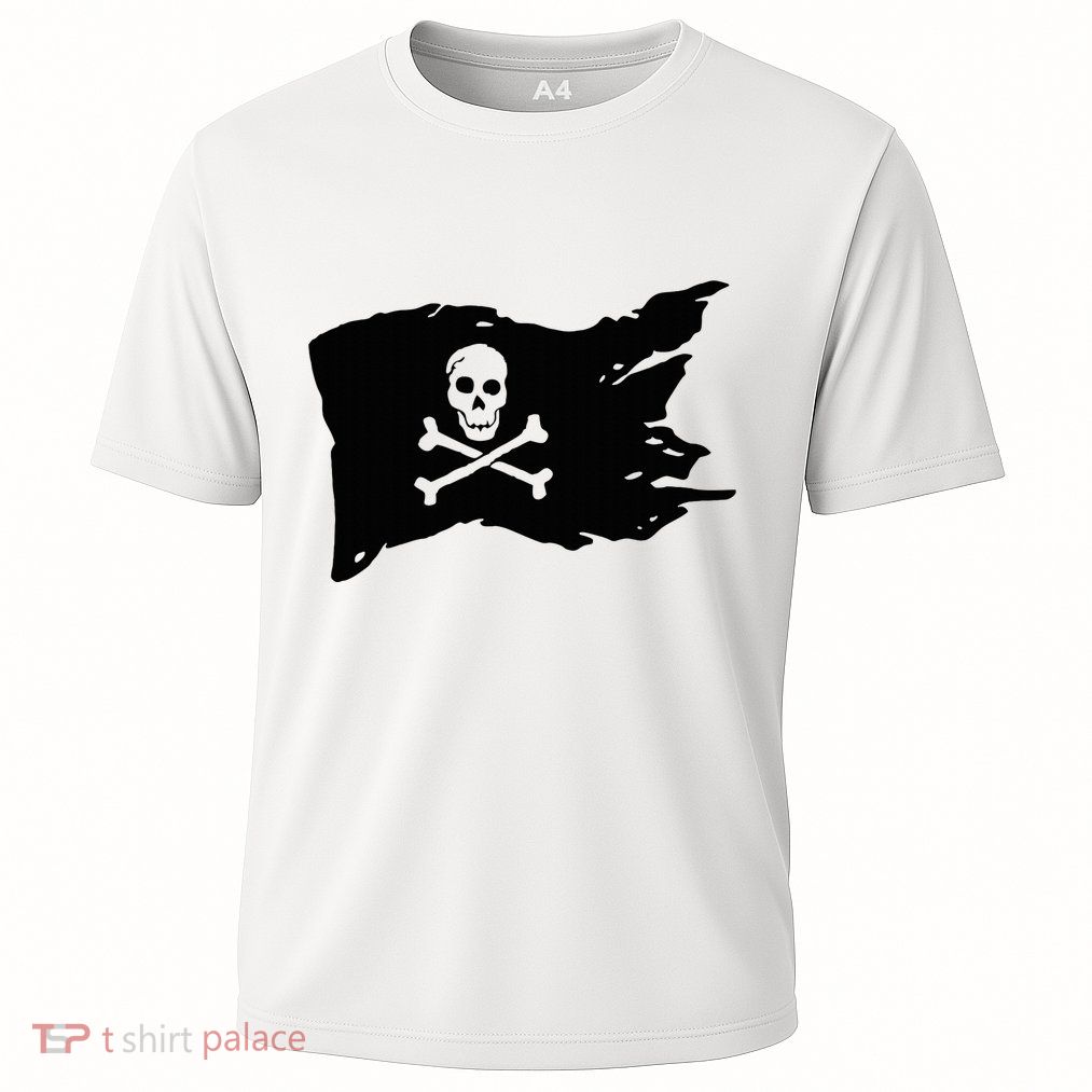 Skull Pirate Flag Jolly Roger Crossbones Performance Shirt