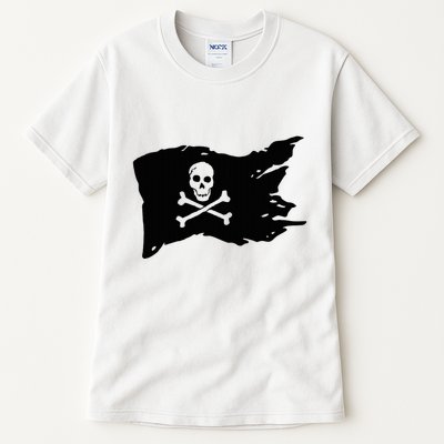 Skull Pirate Flag Jolly Roger Crossbones Tall T-Shirt