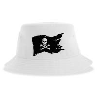 Skull Pirate Flag Jolly Roger Crossbones Sustainable Bucket Hat
