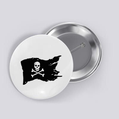 Skull Pirate Flag Jolly Roger Crossbones Button
