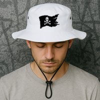 Skull Pirate Flag Jolly Roger Crossbones Bucket Hat