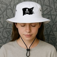 Skull Pirate Flag Jolly Roger Crossbones Bucket Hat