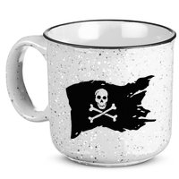 Skull Pirate Flag Jolly Roger Crossbones 15oz Campfire Ceramic Mug