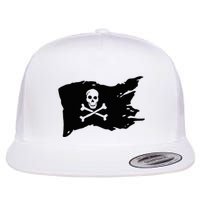 Skull Pirate Flag Jolly Roger Crossbones Flatbill Hat