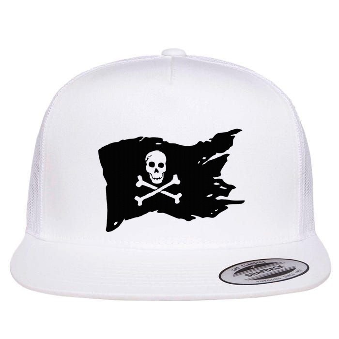 Skull Pirate Flag Jolly Roger Crossbones Flatbill Hat