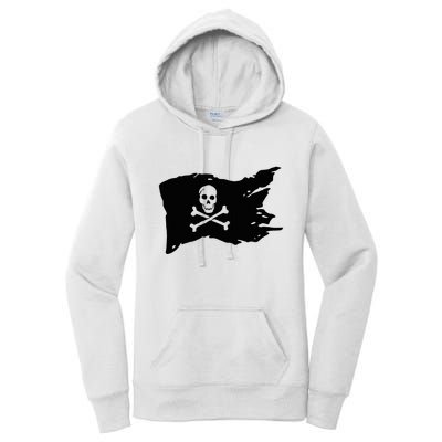 Skull Pirate Flag Jolly Roger Crossbones Women's Pullover Hoodie