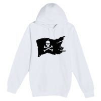 Skull Pirate Flag Jolly Roger Crossbones Premium Pullover Hoodie