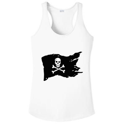 Skull Pirate Flag Jolly Roger Crossbones Ladies PosiCharge Competitor Racerback Tank