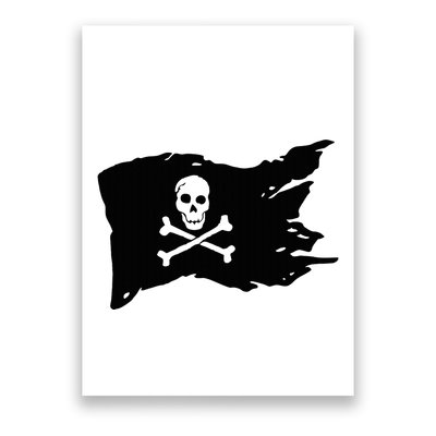 Skull Pirate Flag Jolly Roger Crossbones Poster