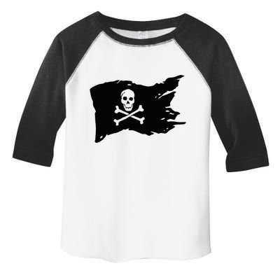Skull Pirate Flag Jolly Roger Crossbones Toddler Fine Jersey T-Shirt