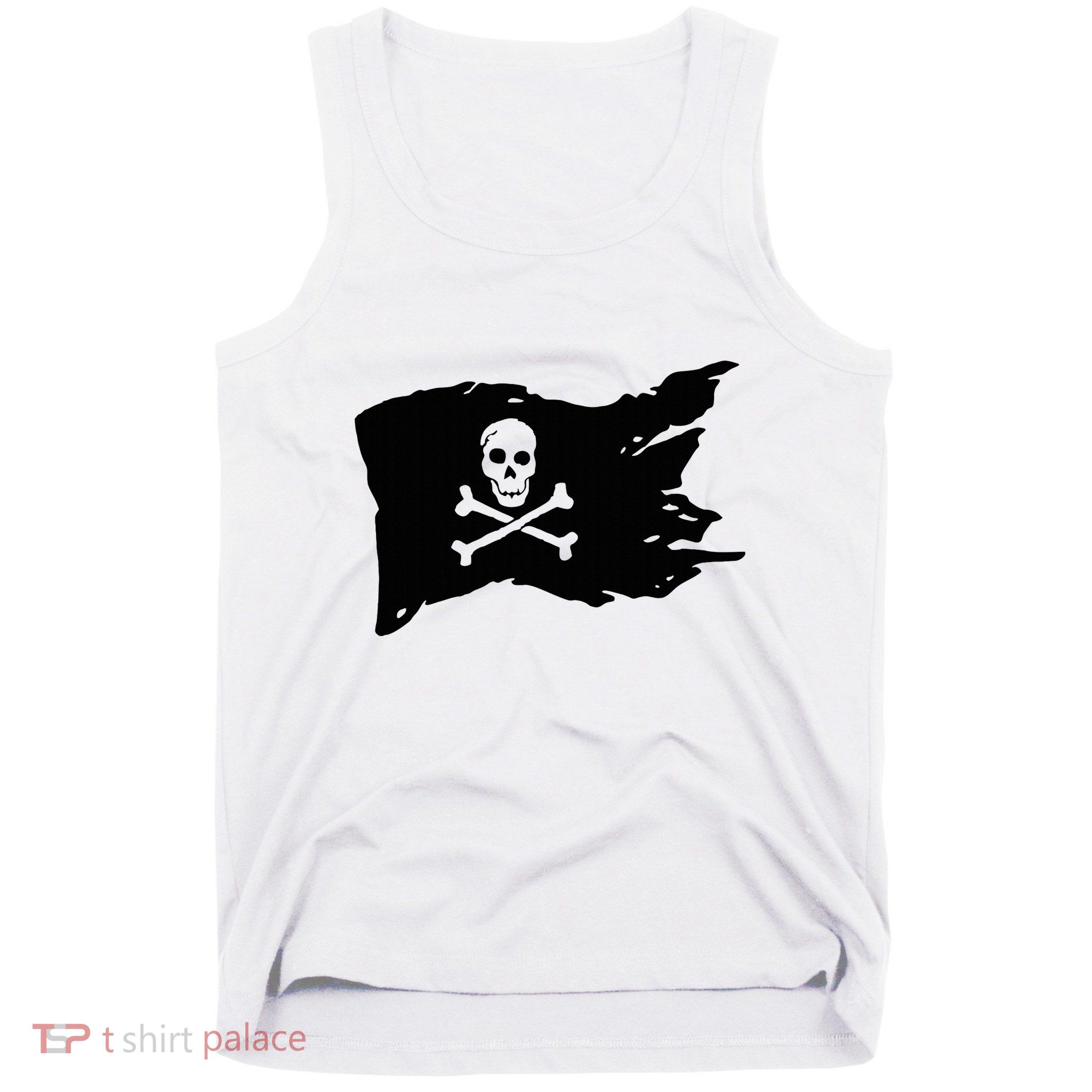 Skull Pirate Flag Jolly Roger Crossbones Tank Top