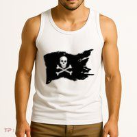 Skull Pirate Flag Jolly Roger Crossbones Tank Top