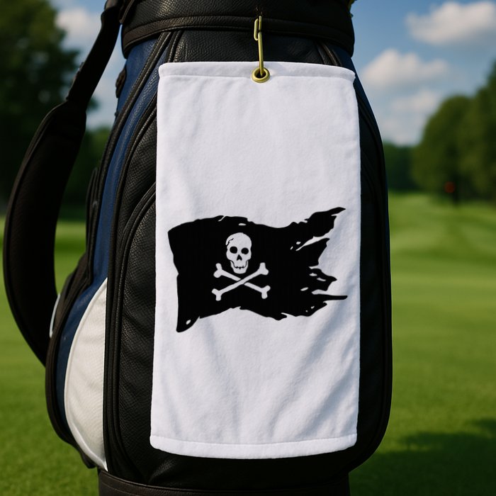 Skull Pirate Flag Jolly Roger Crossbones Golf Towel