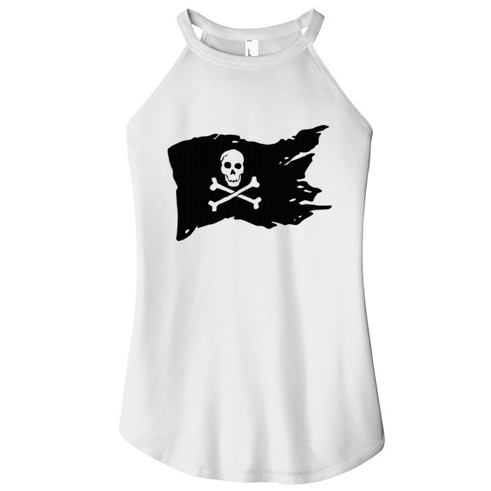 Skull Pirate Flag Jolly Roger Crossbones Women's Perfect Tri Rocker Tank