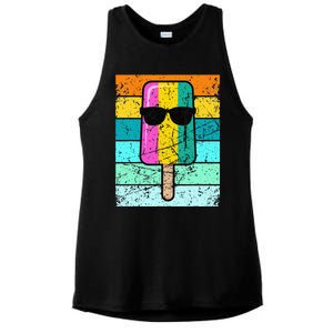 Summer Popsicle Funny Ice Cream Beach Pool Party Ladies PosiCharge Tri-Blend Wicking Tank