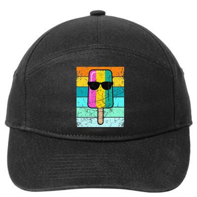 Summer Popsicle Funny Ice Cream Beach Pool Party 7-Panel Snapback Hat