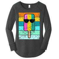 Summer Popsicle Funny Ice Cream Beach Pool Party Women's Perfect Tri Tunic Long Sleeve Shirt