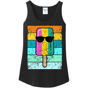 Summer Popsicle Funny Ice Cream Beach Pool Party Ladies Essential Tank