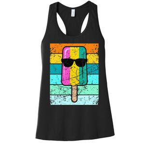 Summer Popsicle Funny Ice Cream Beach Pool Party Women's Racerback Tank