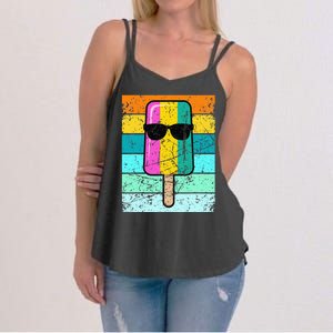 Summer Popsicle Funny Ice Cream Beach Pool Party Women's Strappy Tank