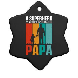 Superhero Papa FatherS Day Graphic Ceramic Star Ornament