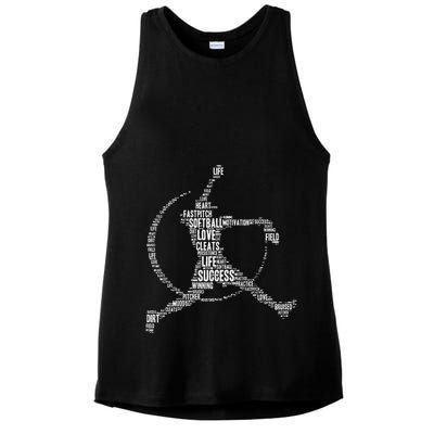 Softball Pitcher Fastpitch Softball Mom Ladies PosiCharge Tri-Blend Wicking Tank