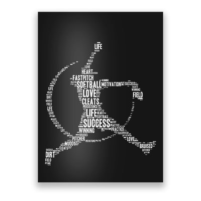 Softball Pitcher Fastpitch Softball Mom Poster