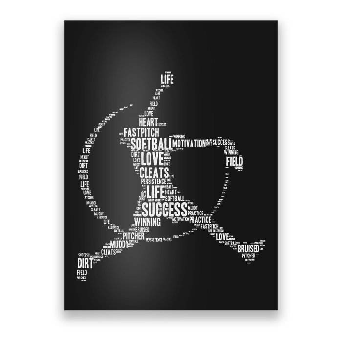 Softball Pitcher Fastpitch Softball Mom Poster