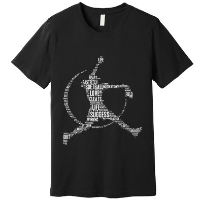 Softball Pitcher Fastpitch Softball Mom Premium T-Shirt
