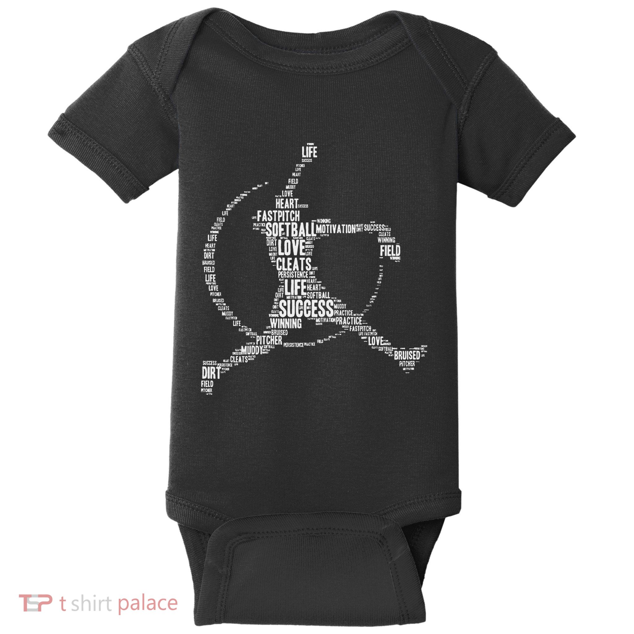 Softball Pitcher Fastpitch Softball Mom Baby Bodysuit