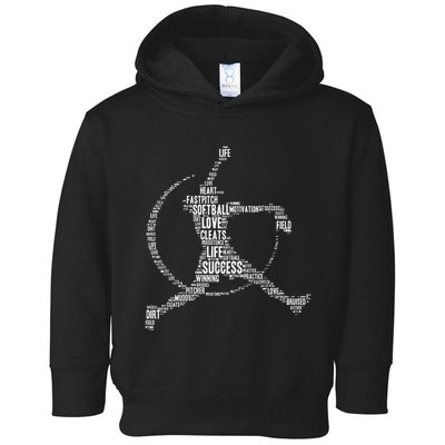 Softball Pitcher Fastpitch Softball Mom Toddler Hoodie