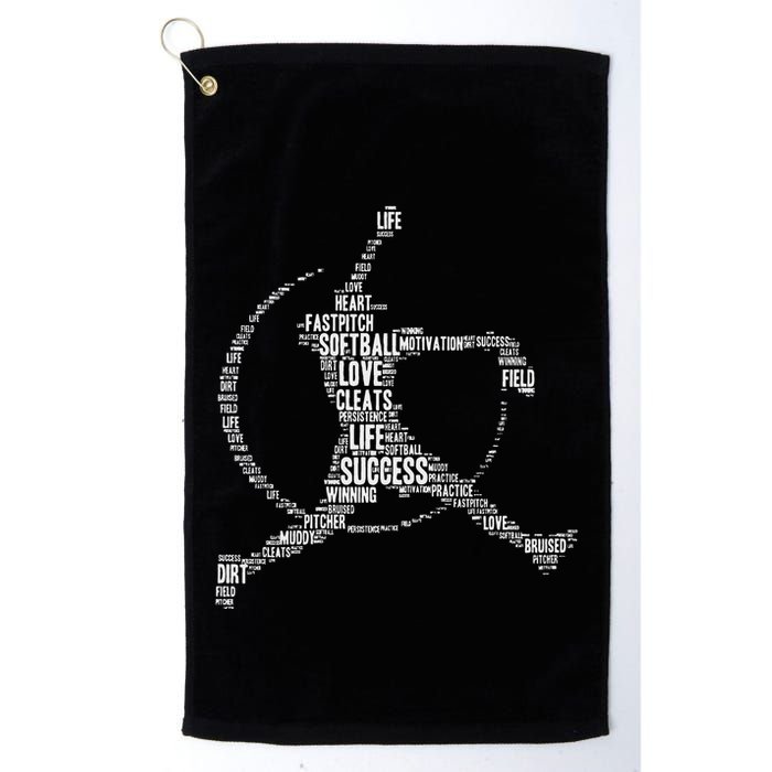 Softball Pitcher Fastpitch Softball Mom Golf Towel