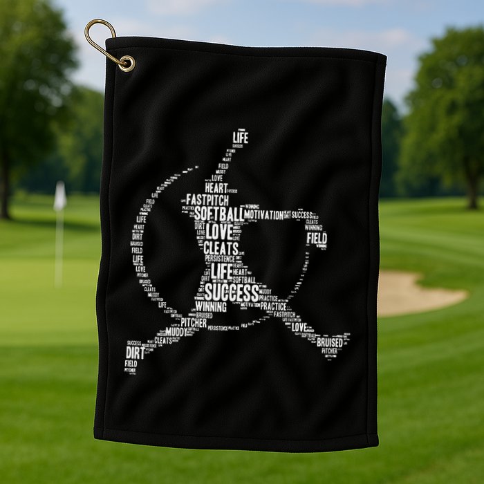 Softball Pitcher Fastpitch Softball Mom Golf Towel