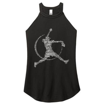 Softball Pitcher Fastpitch Softball Mom Women's Perfect Tri Rocker Tank