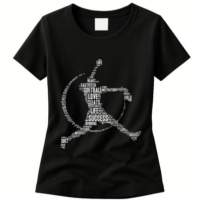 Softball Pitcher Fastpitch Softball Mom Womens T-Shirt