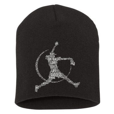Softball Pitcher Fastpitch Softball Mom Short Acrylic Beanie
