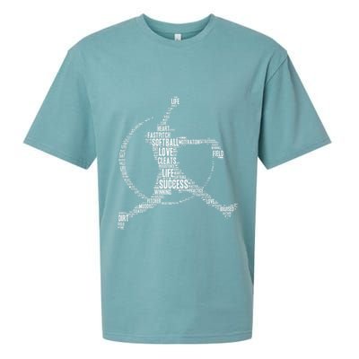 Softball Pitcher Fastpitch Softball Mom Sueded Cloud Jersey T-Shirt