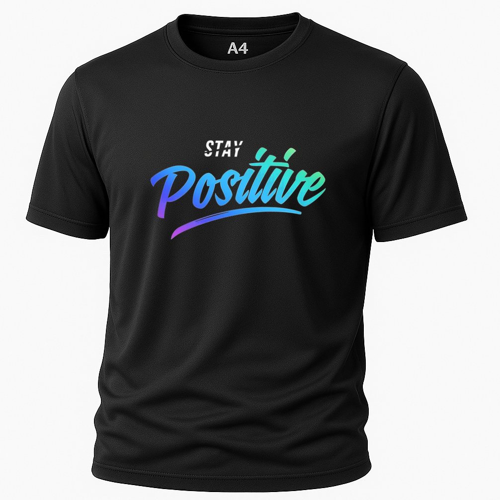 Stay Positive | Funny Math Clothes Cooling Performance Crew T-Shirt
