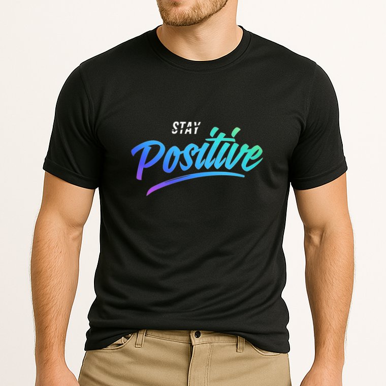 Stay Positive | Funny Math Clothes Cooling Performance Crew T-Shirt