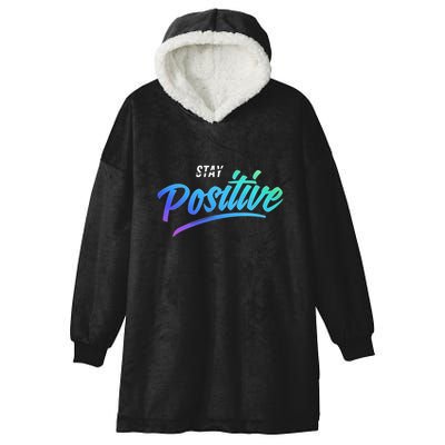 Stay Positive | Funny Math Clothes Hooded Wearable Blanket