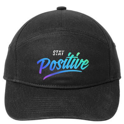 Stay Positive | Funny Math Clothes 7-Panel Snapback Hat