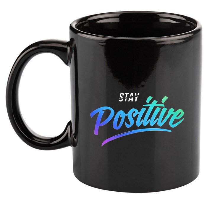 Stay Positive | Funny Math Clothes 11oz C Handle Ceramic Mug