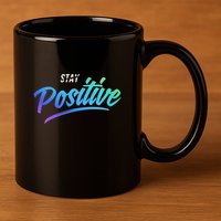 Stay Positive | Funny Math Clothes 11oz C Handle Ceramic Mug