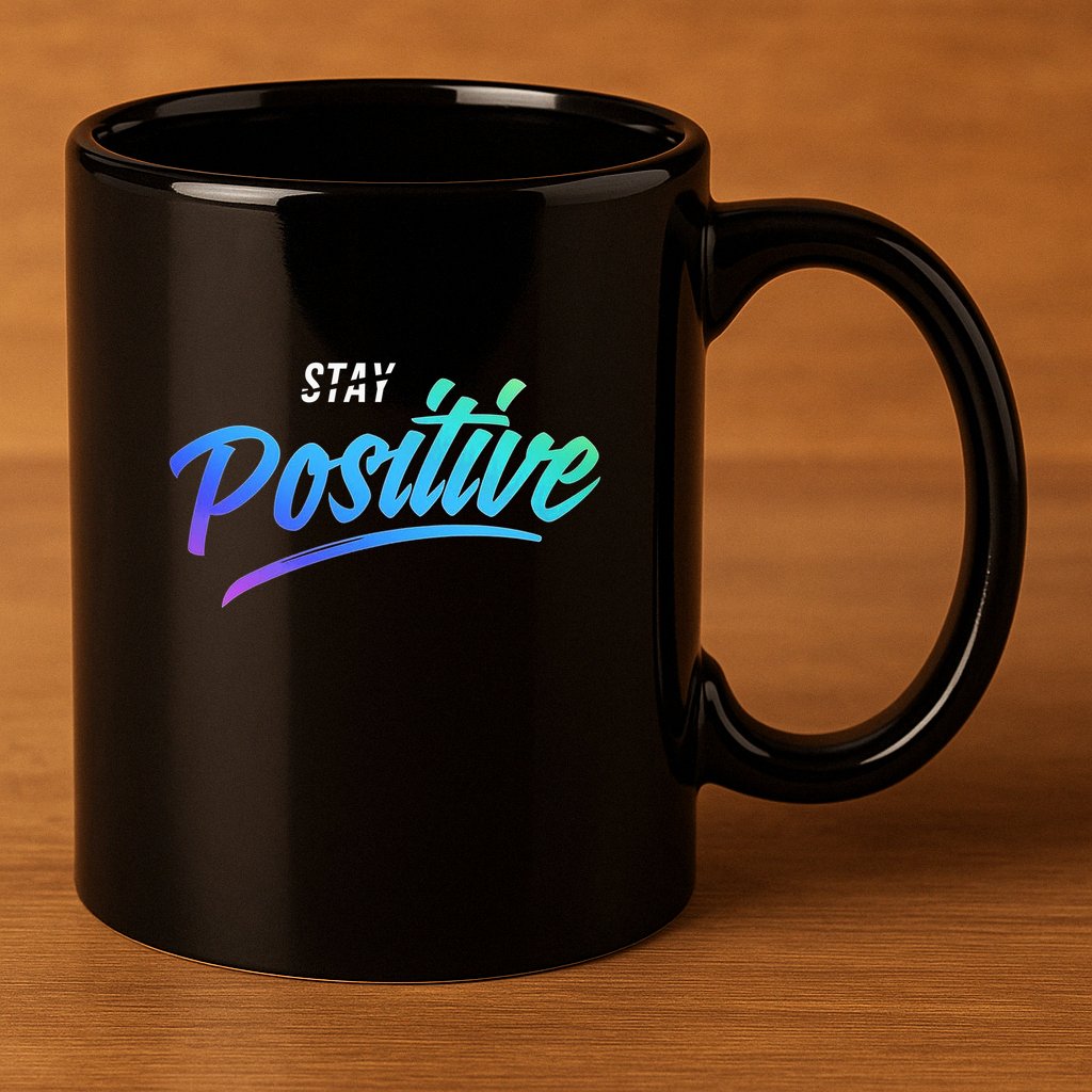 Stay Positive | Funny Math Clothes 11oz C Handle Ceramic Mug