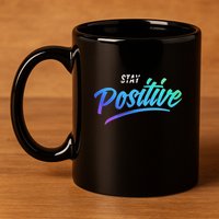 Stay Positive | Funny Math Clothes 11oz C Handle Ceramic Mug